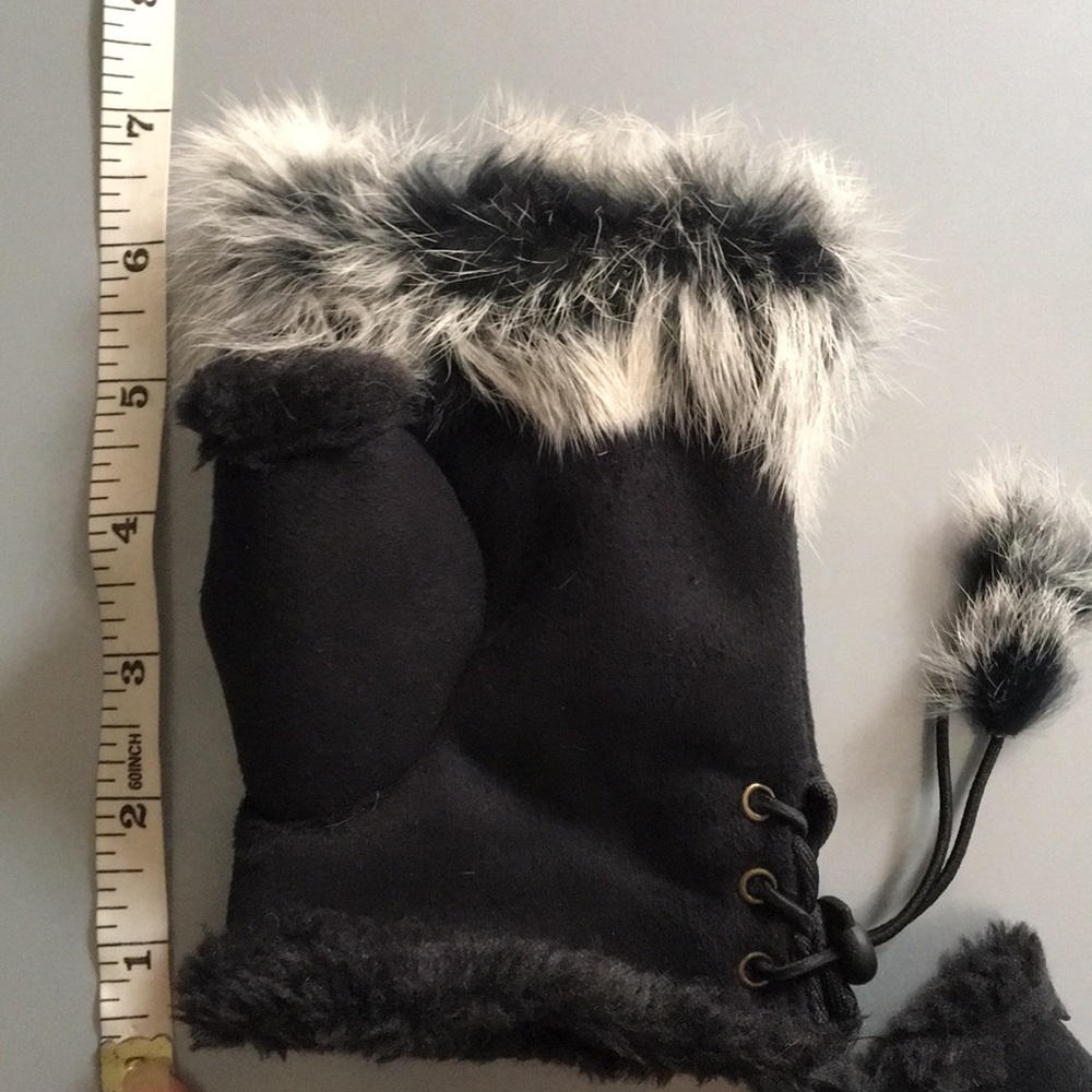JUST IN fingerless gloves BLACK - Picture 5 of 7